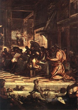 Christentum und Jesus Werke - Das letzte Abendmahl detail1 italienischen Tintoretto religiösen Christen